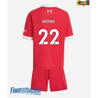 Liverpool Hugo Ekitike #22 Echipament de Fotbal Replică 2025-26 Copii Acasa (+ Șorturi)
